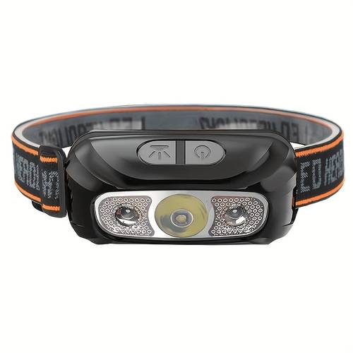 a powerful headlamp led sensor high brightness headlight mini usb rechargeable flashlight headlamp portable camping spotlight protection 44
