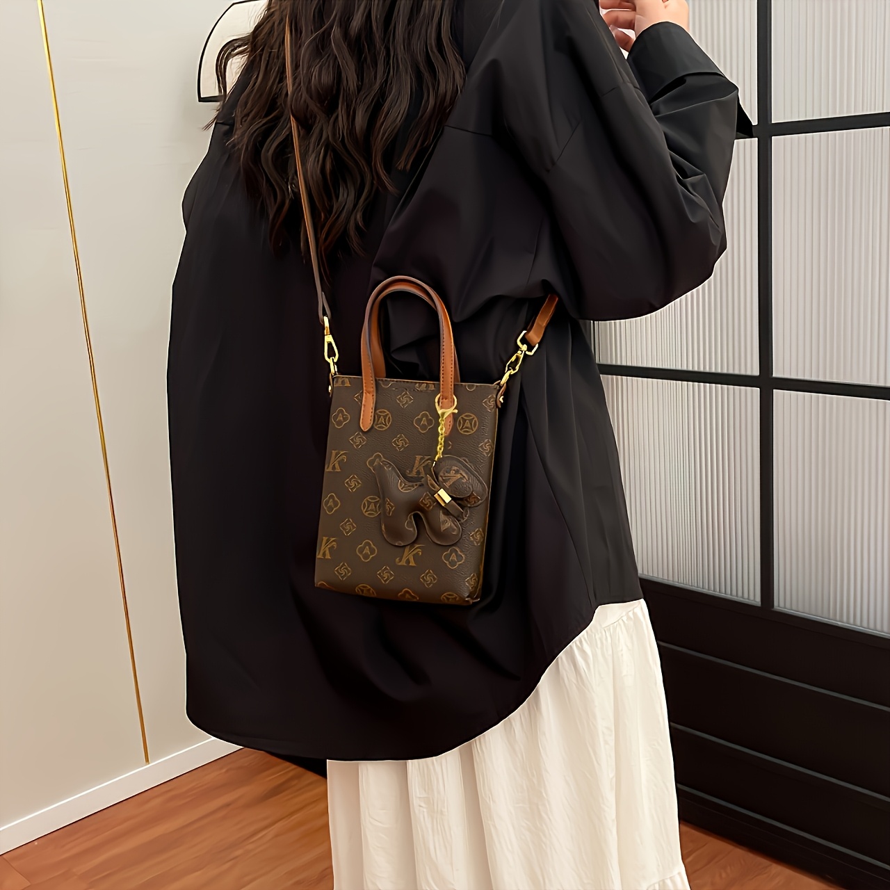 TEMU Edition Crossbody Bag, Mini Bag, Pu Material, Scratch-resistant And Wear-resistant, Suitable For Shopping, Dating, Parties, And Commuting To