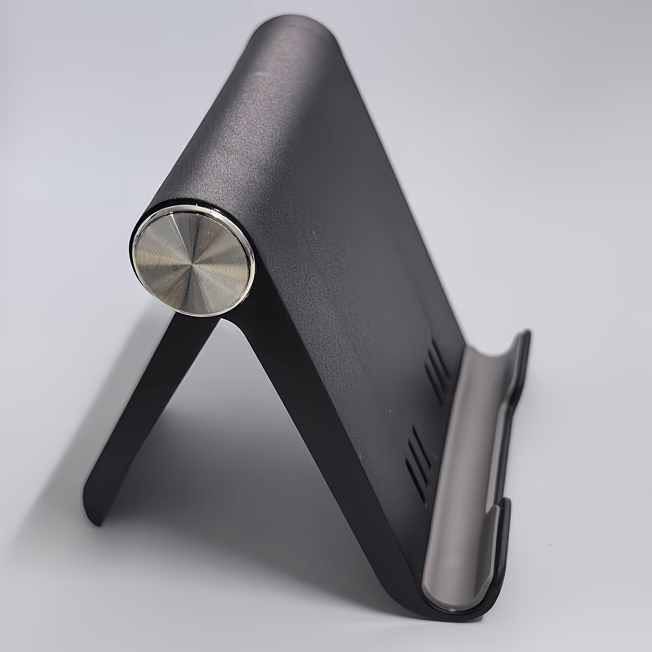 TEMU Support Téléphone, Accessoire de Bureau, Noir et Portable Pliant Support Téléphone Matériau ABS Support de Bureau Adapté aux Smartphones et