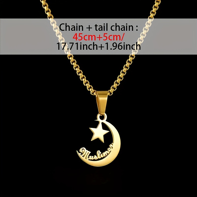 Personalized Moon and Stars Name Necklace, Customizable