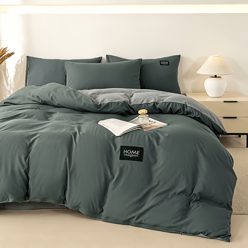 TEMU 5pcs Duvet Cover Set, Includes 1 Duvet Cover And 4 Pillowcases. Features Cooling And Moisture-wicking , Providing A And Luxurious Sleep