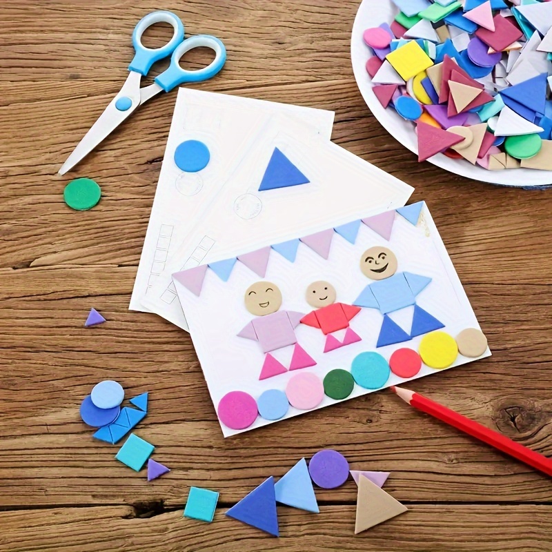 

150pcs, Diy Foam Stickers In Geometric Shape Self Stick Paper Party Decorations, Party Supplies, Holiday Decor, Holiday Supplies