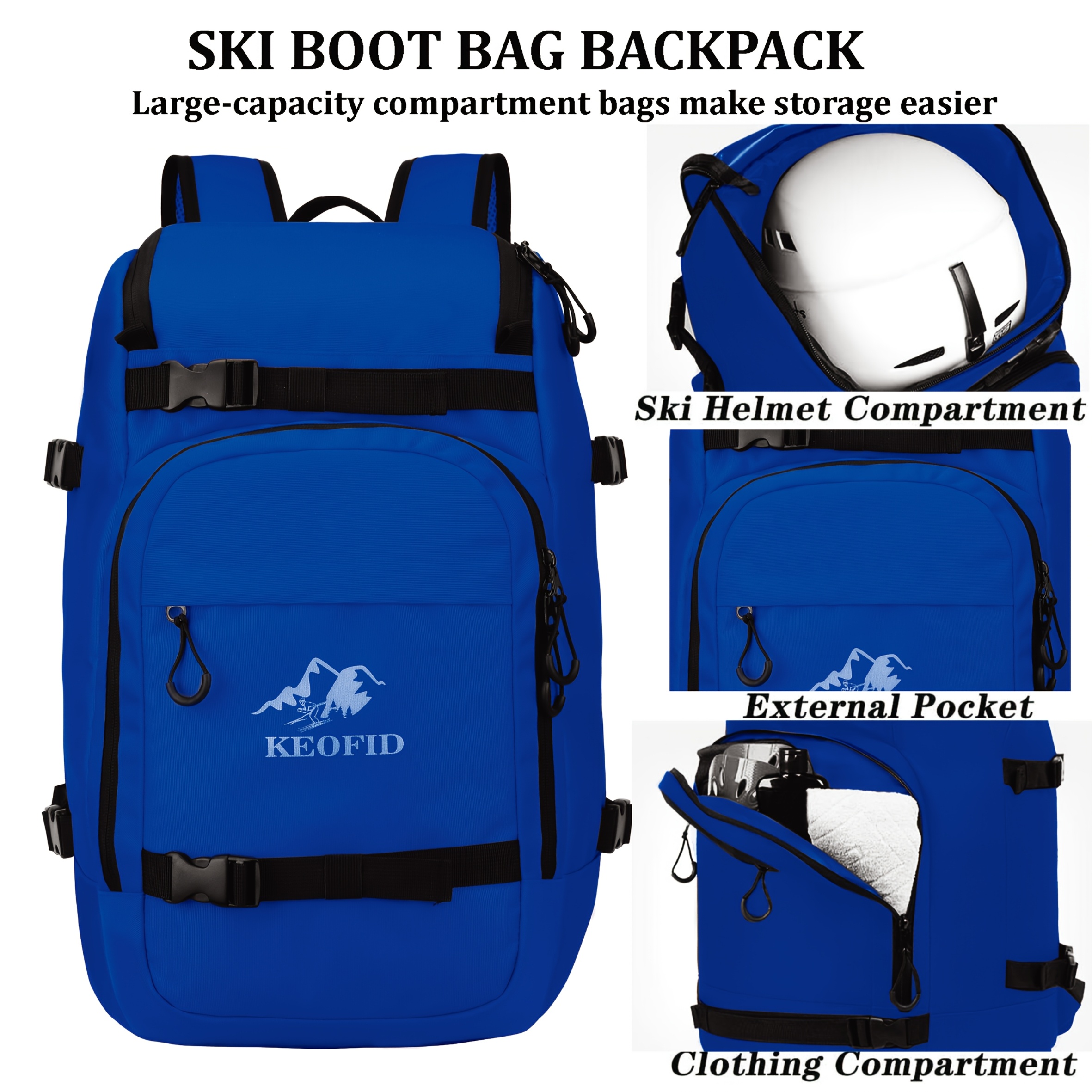 bolsa botas esquí hombres mujeres mochila viaje esquí 50 l Temu