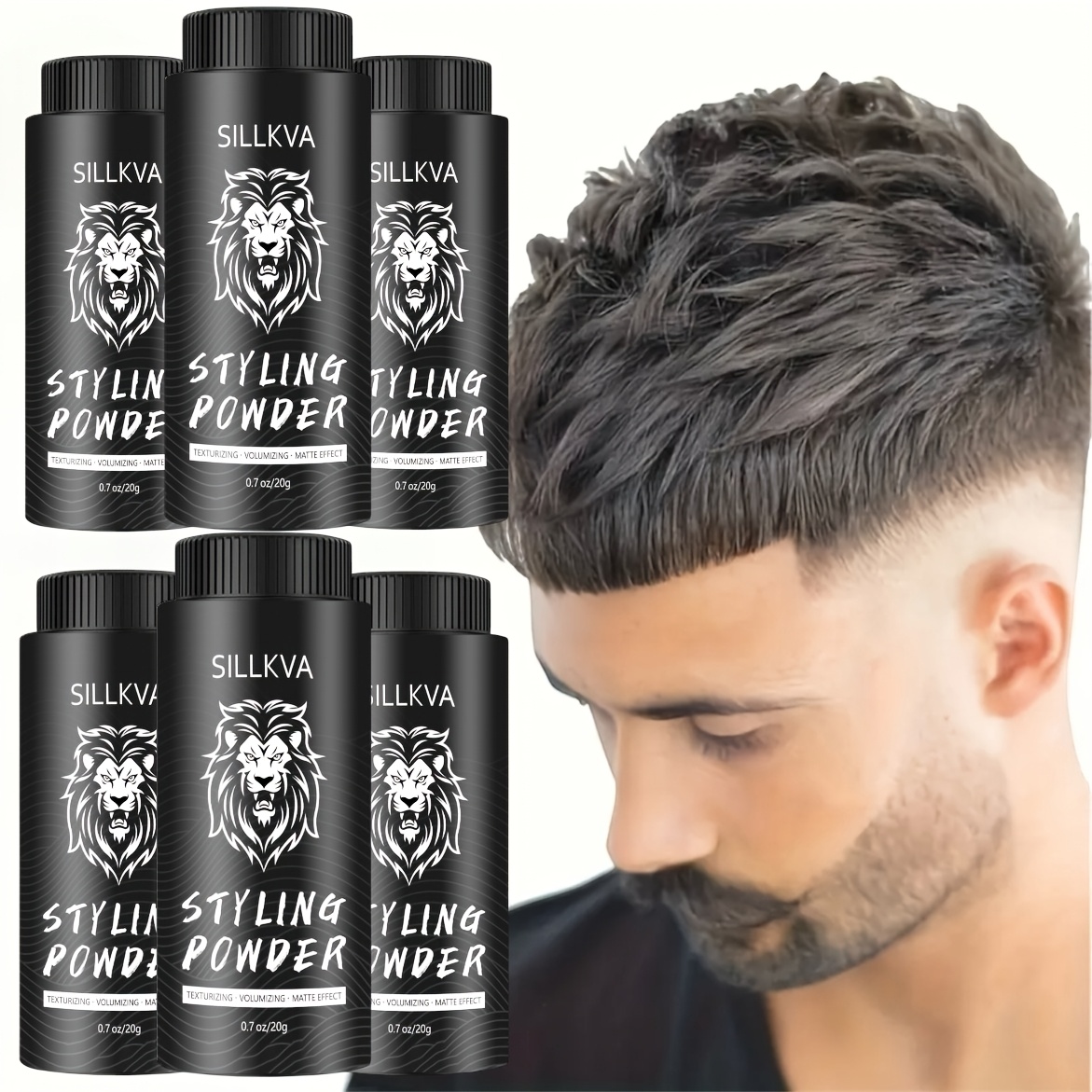 TEMU Multi-pack Sillkva Instant Volumizing Hair Powder Lightweight Oil Control, Long-lasting Volume, Natural Flexible Hold, Matte End, Unisex 0.71 Oz