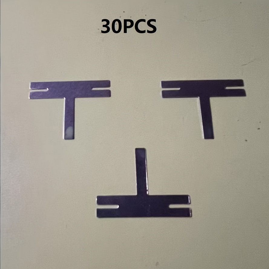 30pcs T-shaped Connecting Metal Plates, 18650 Lithium Battery Connecting Sheets, Professional Steel Strips Suitable For Spot Welding Connections, Without Battery