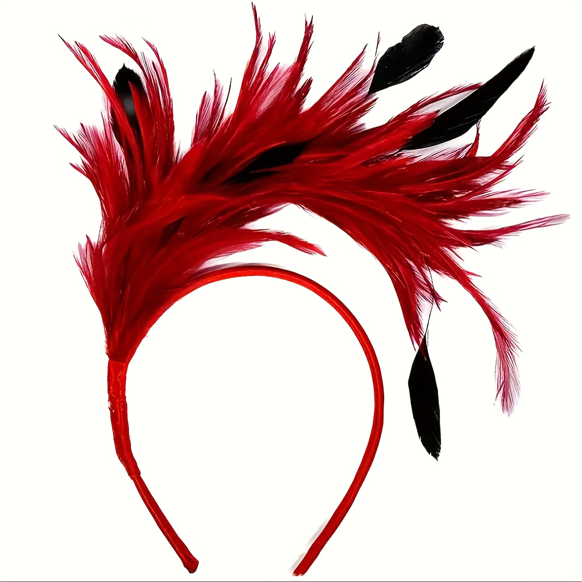 1pc Of 1920s Women's Headband With Feather Decorations, Suitable For Parties And Performances