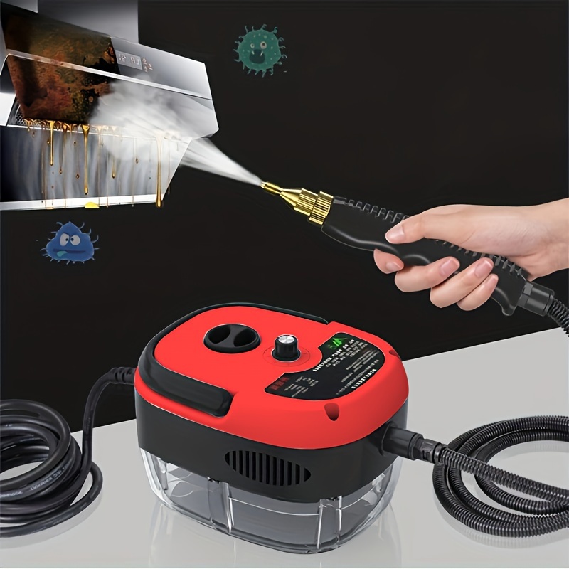 portable handheld steam cleaner high temperature pressurized steam cleaning machine with brush heads chemical free multi purpose steam cleaners for home use for cleaning floor windows upholstery couch kitchen furniture bathroom car
