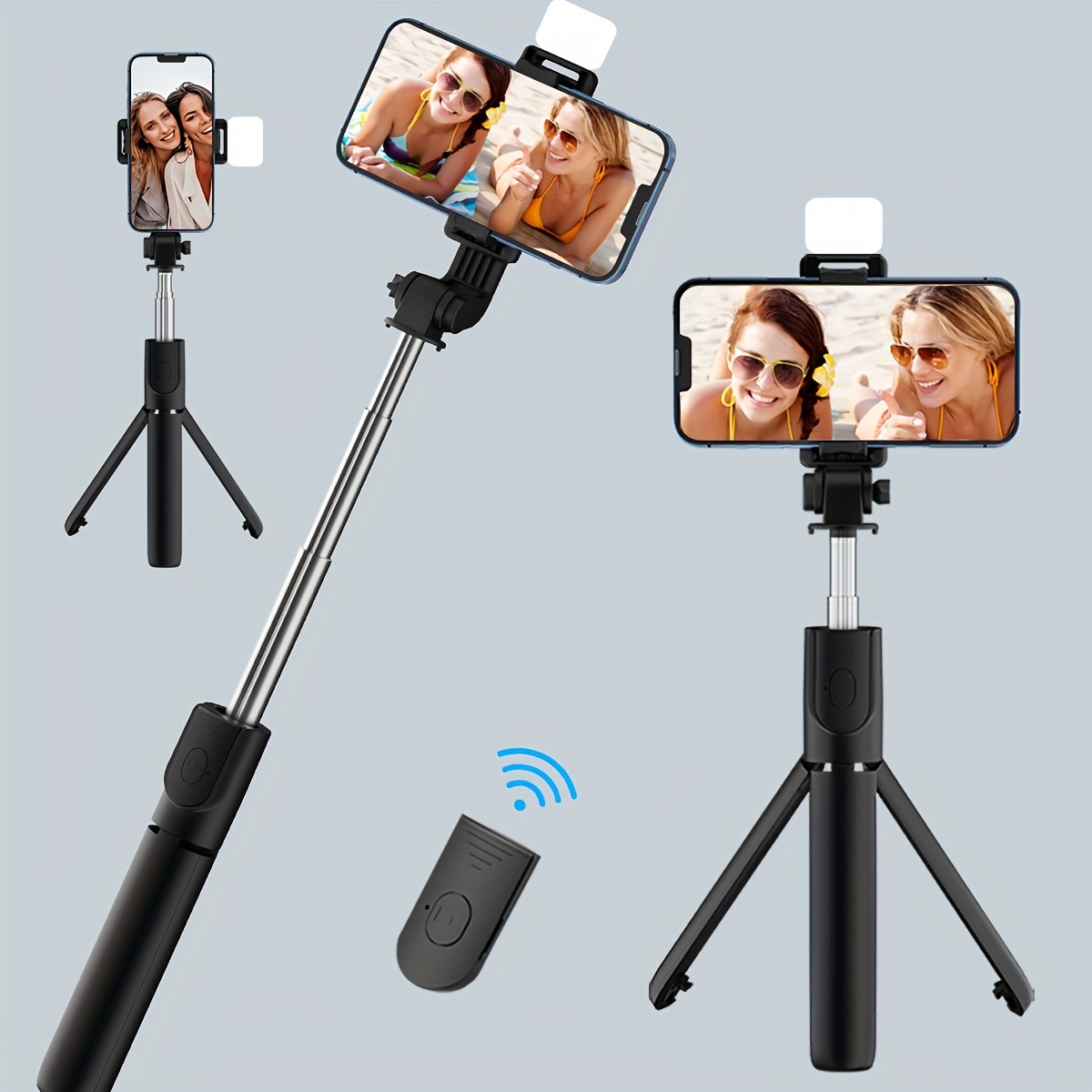 

Wireless Selfie Stick With Multi-function Tripod Fill Light Selfie Stick Extension Remote Control Phone Holder Live Tripod Multi-function Photography Universal Travel Selfie Artifact
