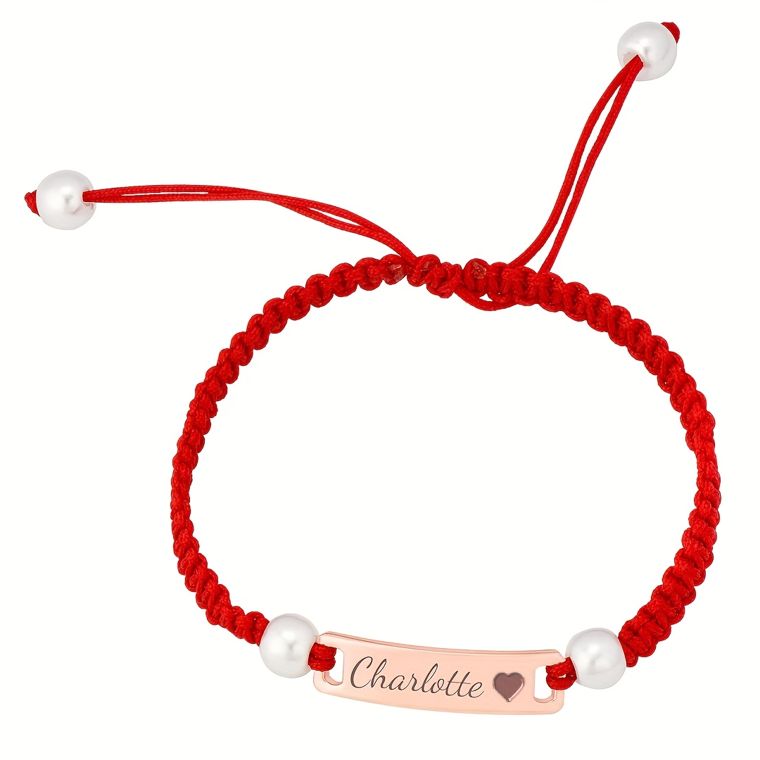 TEMU Bracelete Personalizado Tejido a con Adorno Ajustable - Joyería para Halloween, Acción de Gracias y Navidad - Regalo Ideal