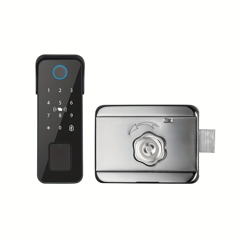 قفل إطار ذكي لاسلكي من تويا - مقاوم للماء، مع بصمة الإصبع، رمز PIN، فتح بطاقة ومفتاح