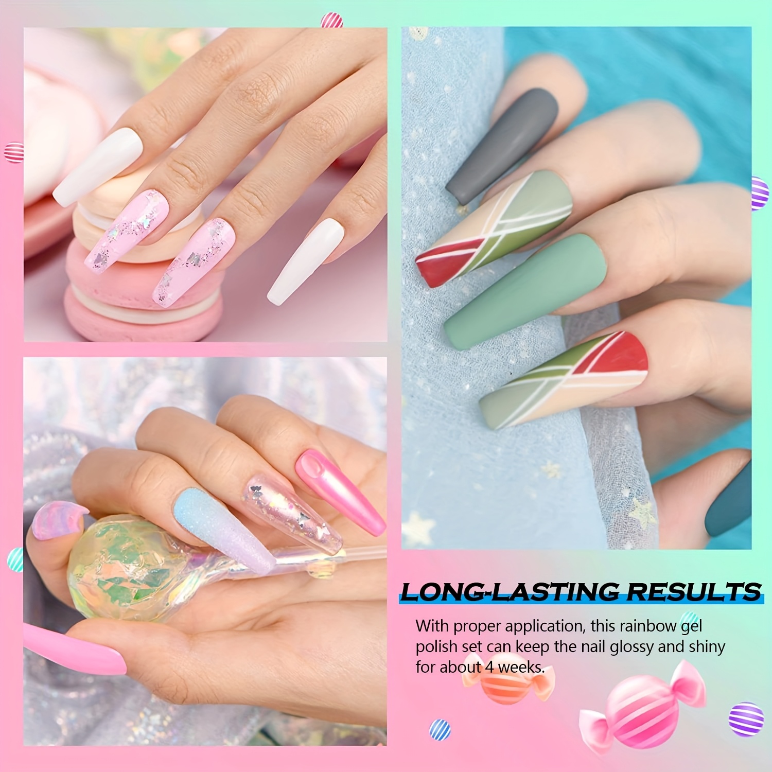 Skup od 36 gel lakova za nail art, savršen za dizajn noktiju kod kuće i u salonima, najbolji je poklon koji joj možete dati tijekom praznika i proslava.