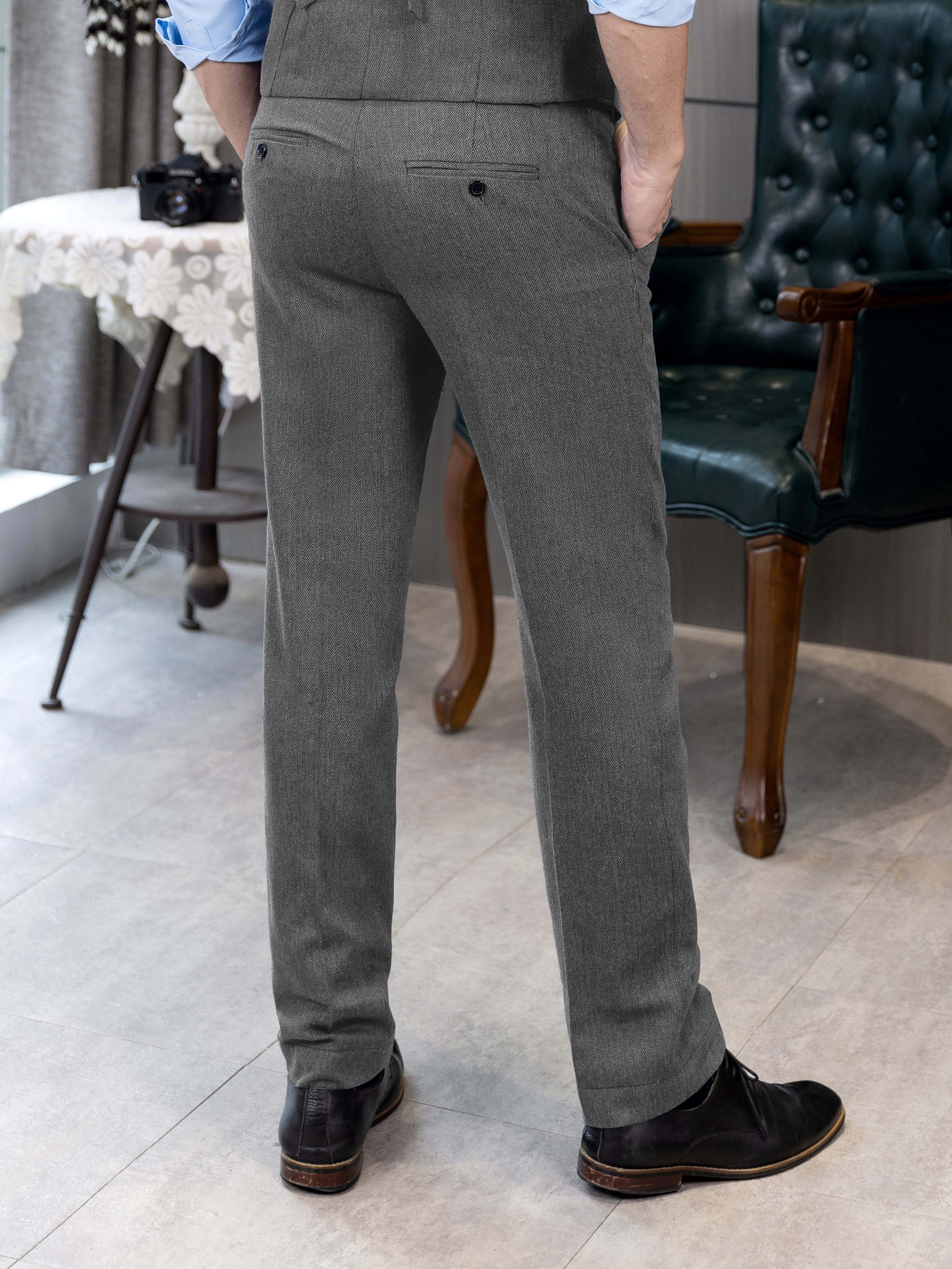 vintage style herringbone tweed dress pants - Temu vintage style herringbone tweed dress pants - Temu