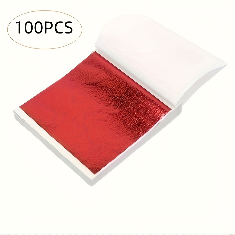 100pcs Golden Foil DIY Art Craft Paper - High-Quality, Smooth Finish for Scrapbooking, Scrapbooking Essentials|Vibrant Cover Design|Smooth Texture, Scrapbooking Supplies