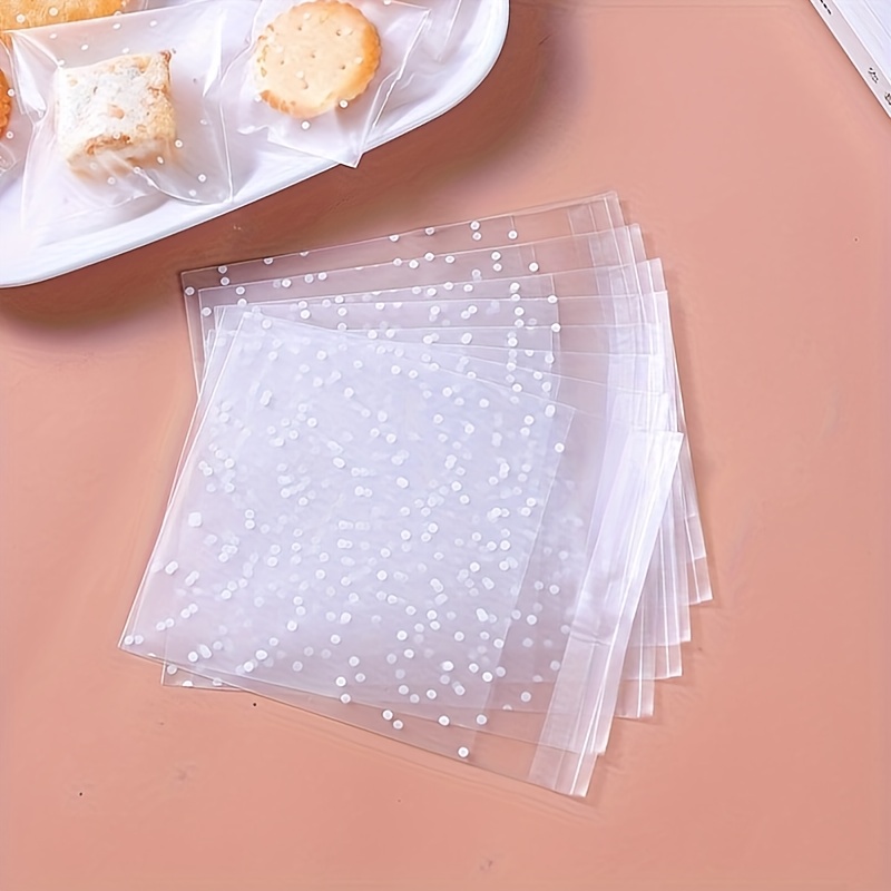 

100 Per Bag, Comes With Adhesive Tape Dot Frosted Packaging Bags, Cookie Bags, Candy Bags, Holiday Gift Packaging Bags, Baking Packaging Supplies, Fashion Style Packaging Bags, Party Baking