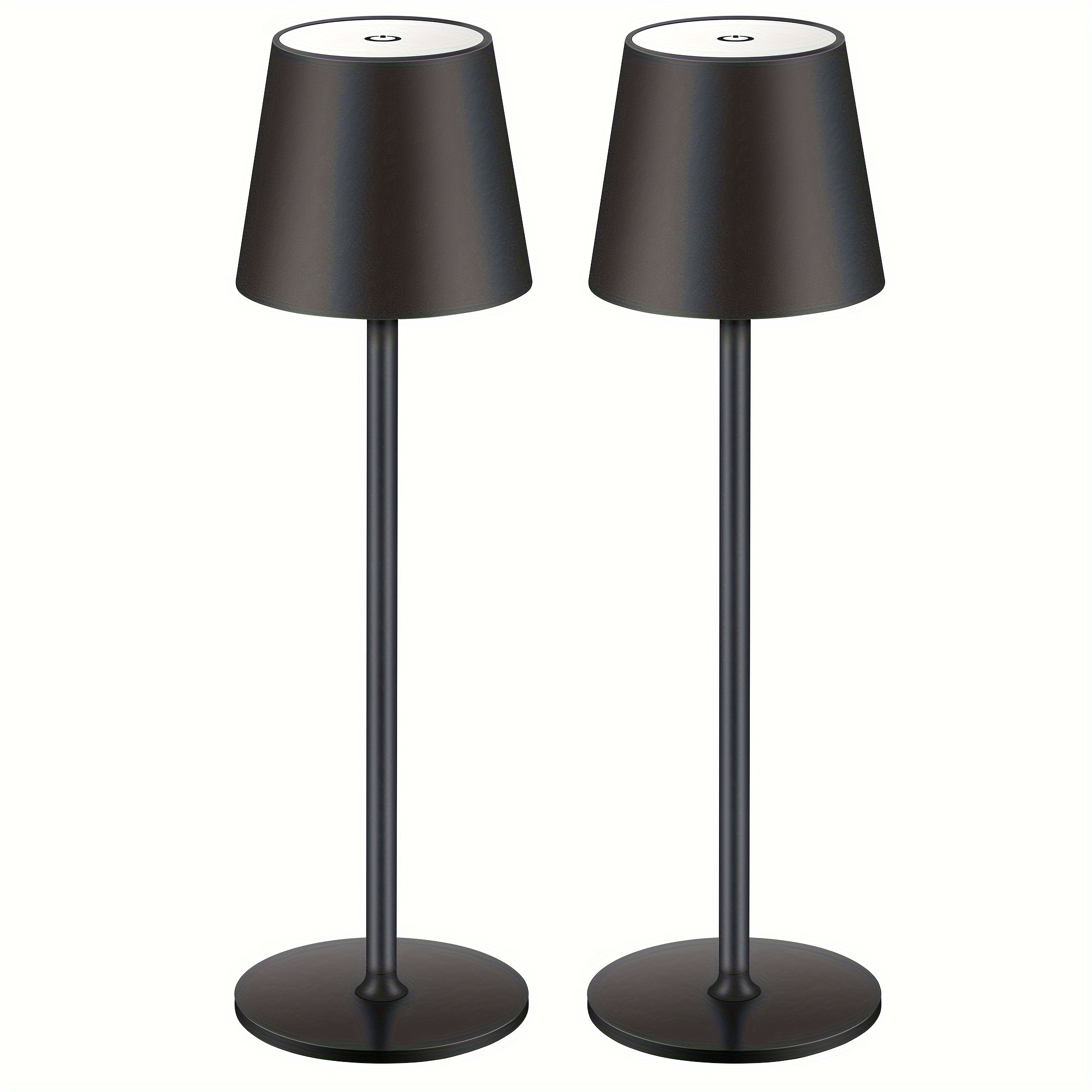 

Lampe de table sans fil à LED, 2 pack, lampe de bureau, batterie 6000mAh, lampe de nuit tactile rechargeable, design minimaliste sans fil pour restaurant, chambre, extérieur