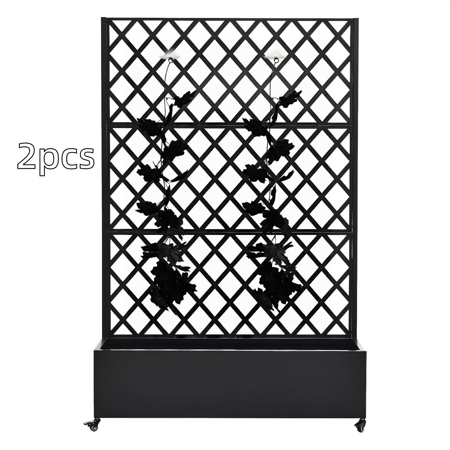 TEMU 2pcs Set New Premium Leaf Decorative Vine - Total Length 78inch Artificial Maple Leaf Wreath - Black Outdoor Faux Greenery, Suitable For Porch,