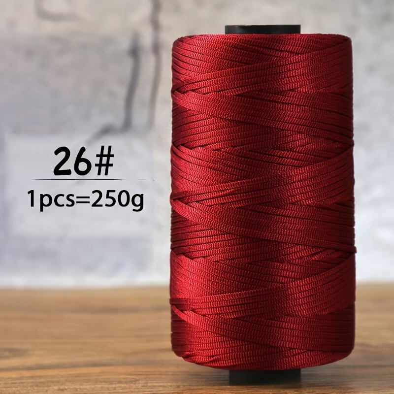 TEMU Fil plat de ruban au crochet d'été 250G, corde 100% polyester, matériau de tissage pour créer du fil brillant pour chapeaux de soleil d'été,