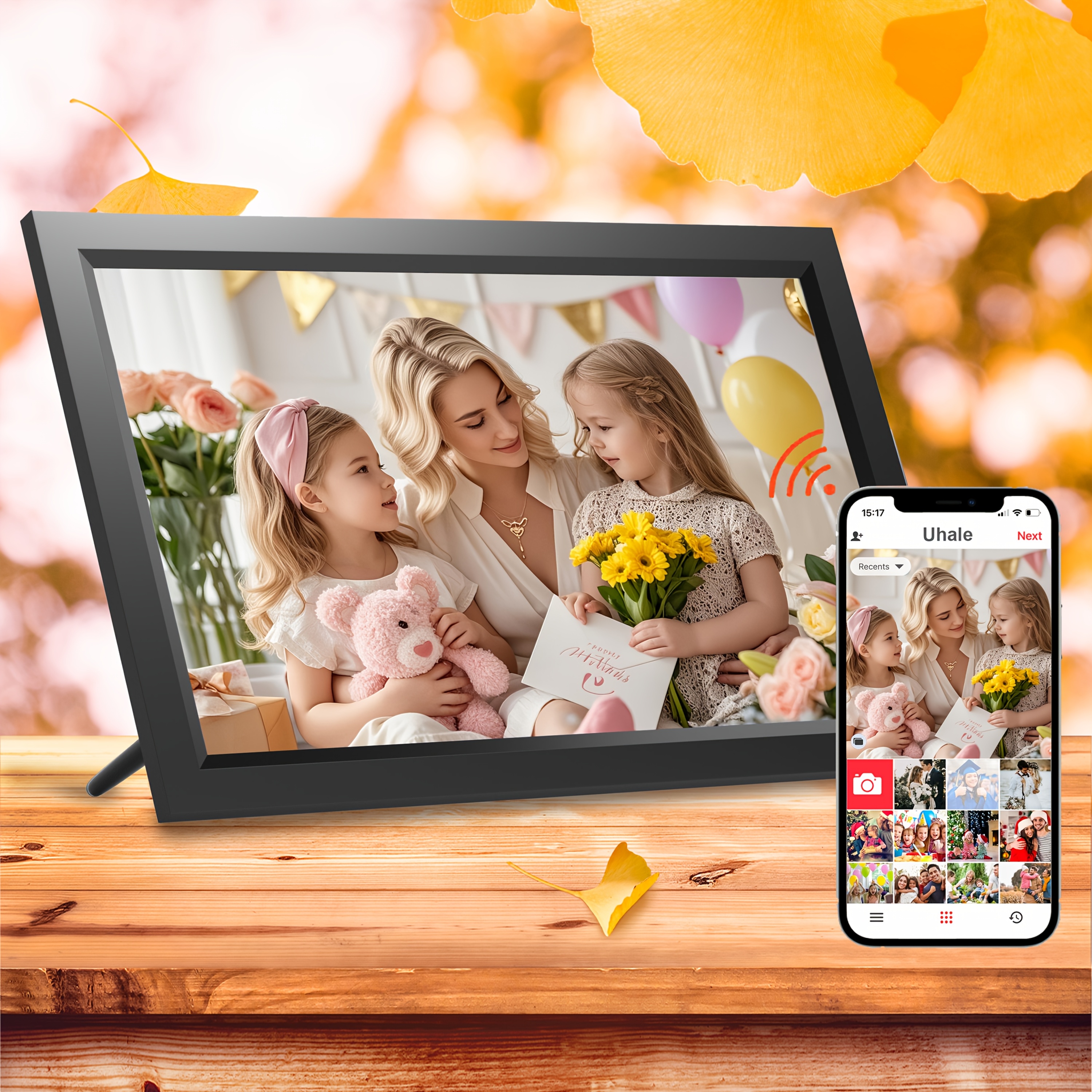 【新品未使用】Digital Photo Frame 14-Inch Digital Photo Frame: 4GB Storage & Auto Playback