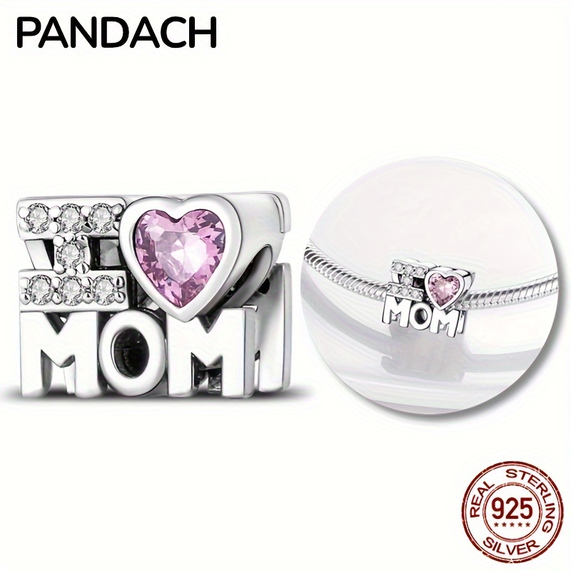 

Show Mom You Love: 100% 925 Sterling Silver Pink Heart Diy Charm Beads Perfect For Jewelry Making Mother's Day Gift