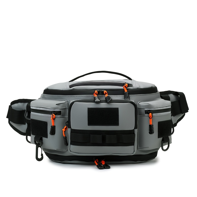 TEMU Large Capacity Multifunctional Lure Fishing Waist Pack With Multiple Pockets, Men's Expandable Chest Bag For Lure Fishing, Outdoor Hiking,