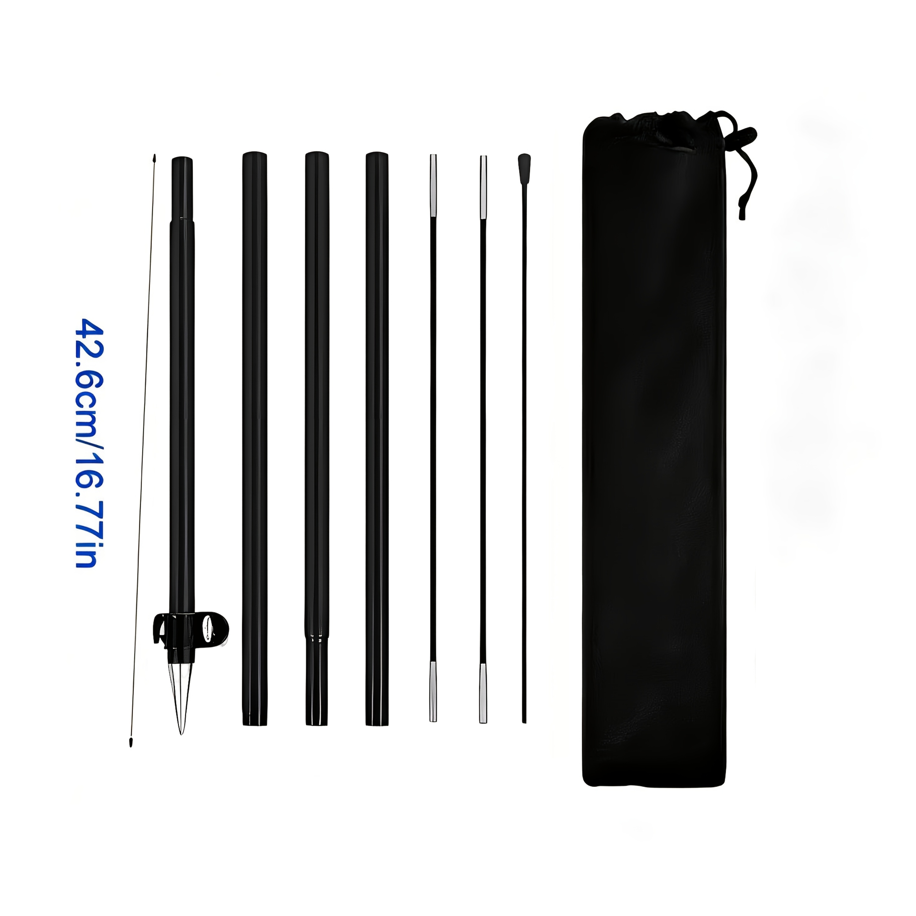 TEMU de Pluma de 6FT, Altura de de Pluma de 6.5 Pies, de Comercial, Sin Anillo de Cuerda de Metal, Impermeable y Protector Solar,