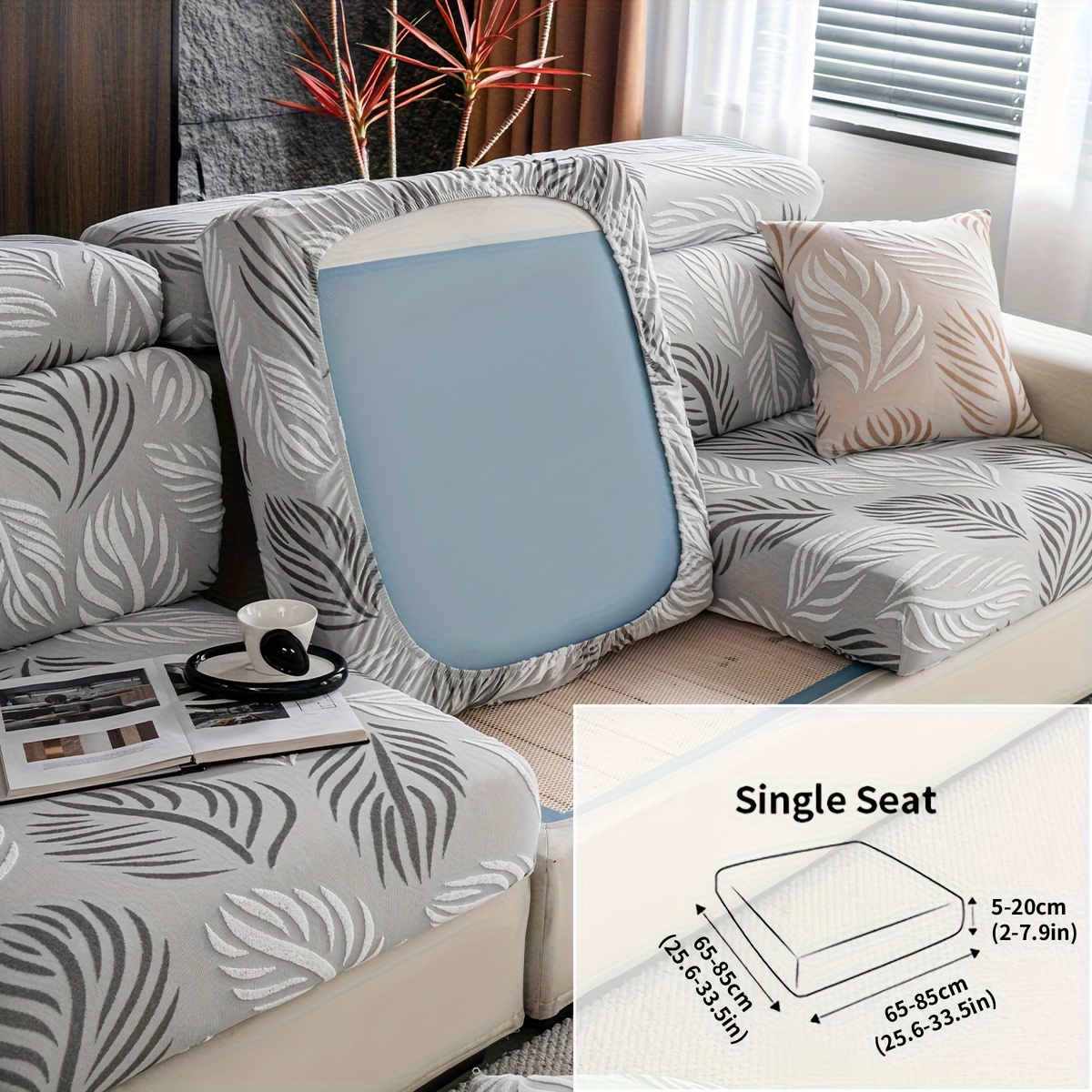 TEMU 1pc Of Fleece Sofa Cover, Suitable For , Suitable For Single Seat, Double Seat, 3 Seat, 4 Seat, Sectional Sofa, For Living Room And Bedroom