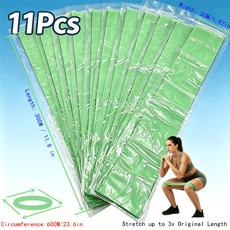 TEMU Set Combinato da 11 Pezzi: Elastici, Bande di Resistenza, Anelli Elasticizzati per Allenamento delle Gambe, Glutei e ; Anelli adatti per