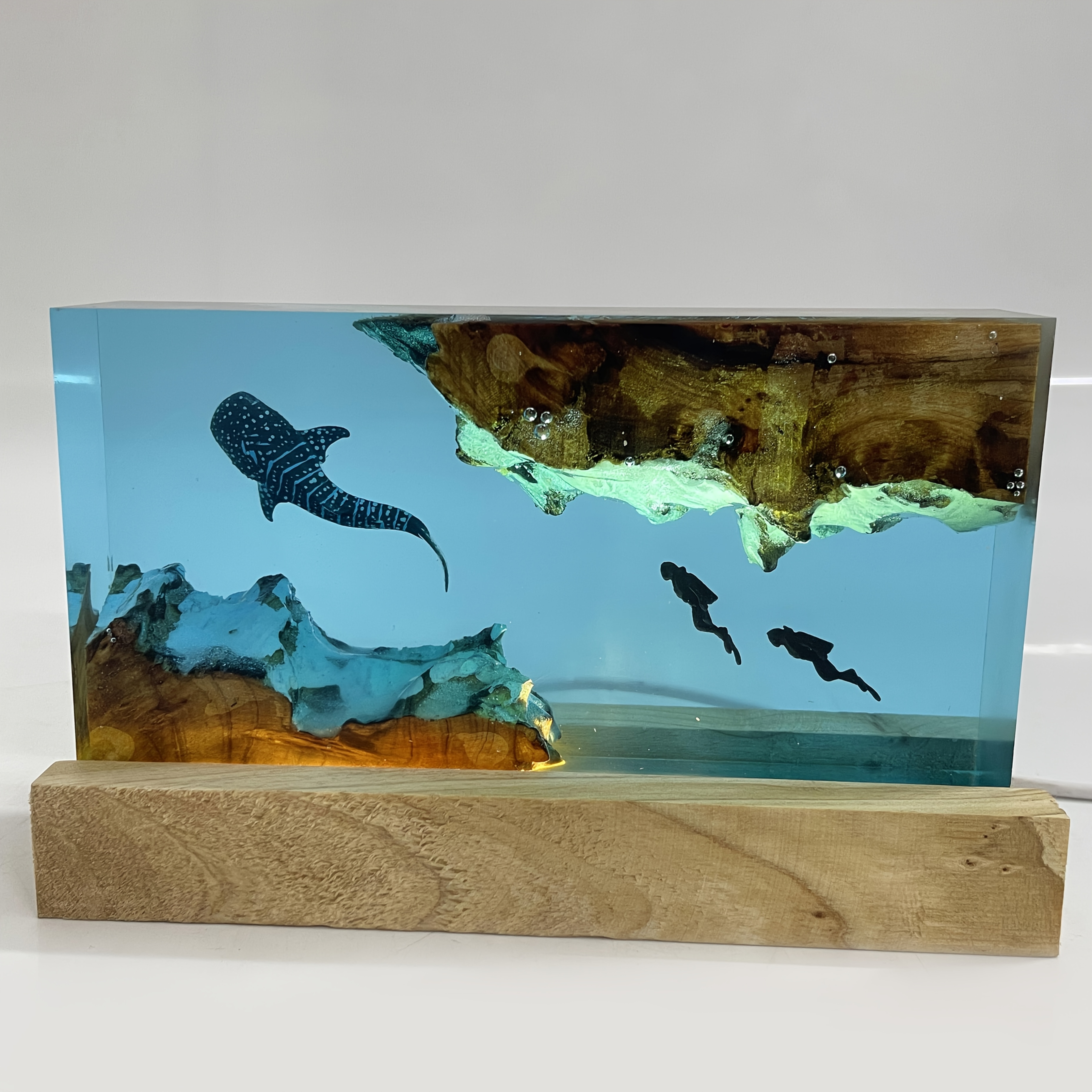 

Ocean-inspired Resin Art - Whale & , Decor Gift, Room Decor