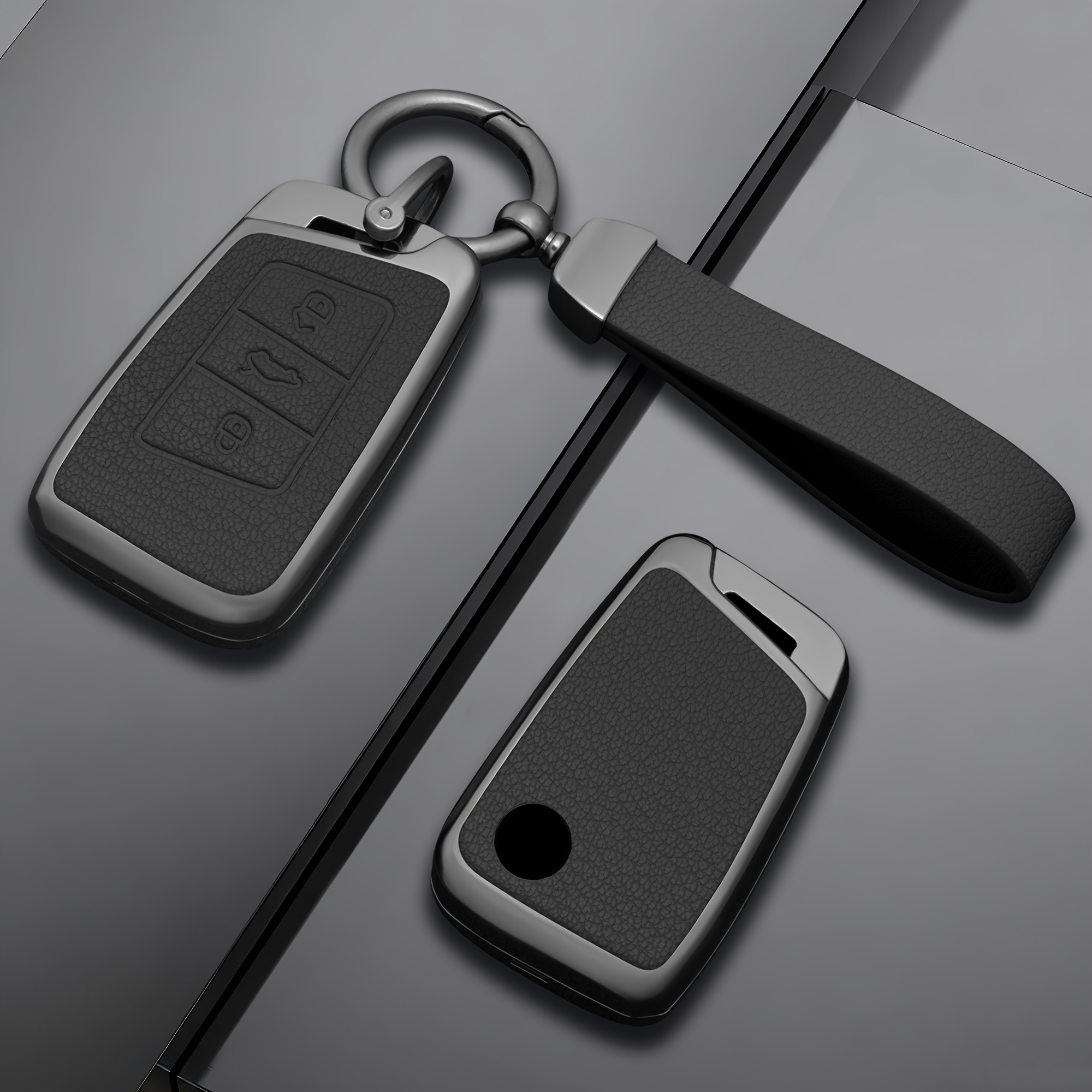TEMU Alloy Style Car Remote Key Case Cover Fob Shell Good Texture For Vw For Gte B6 B7 B8 Cc Superb A7
