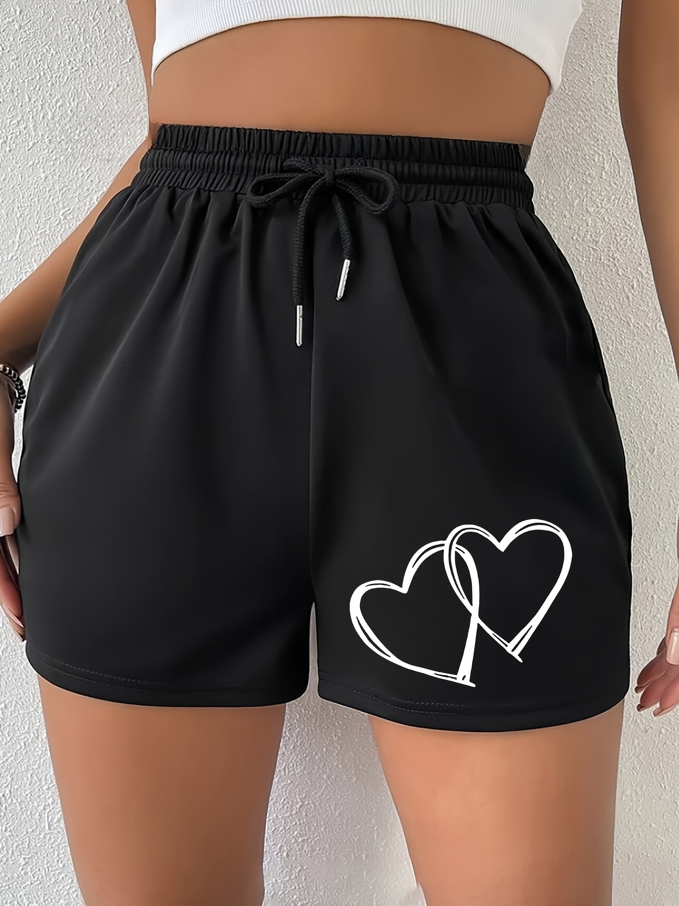 Shorts Casuales Moda Mujeres Comodos Cintura Elastica Cordon Temu