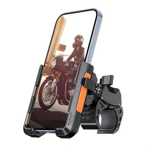 bicycle phone holder quick release 360 rotation suitable for handlebars of 22 45mm and smartphones ranging from 4 0 made of durable plastic