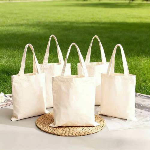3pcs fashionable tote bags plain canvas bags large capacity multi functional single shoulder shopping bags and easy single shoulder canvas bags