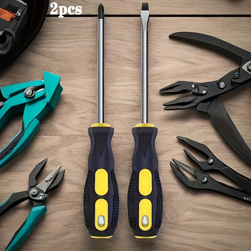 12in1 2pcs Screwdriver Set, Multi-head Magnetic Tip, Round & , Torque Wrench, Anti-electric, Tool Kit, No