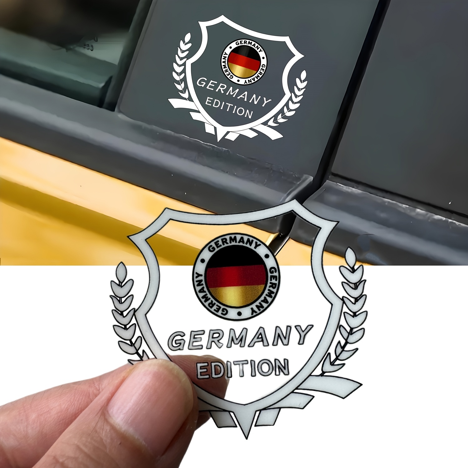Image of 1pc Germany Edition Style Stickers Emblem Decals - Suitable For Cars, Trucks, Motorcycles, Laptops, Suitcases, Bumpers