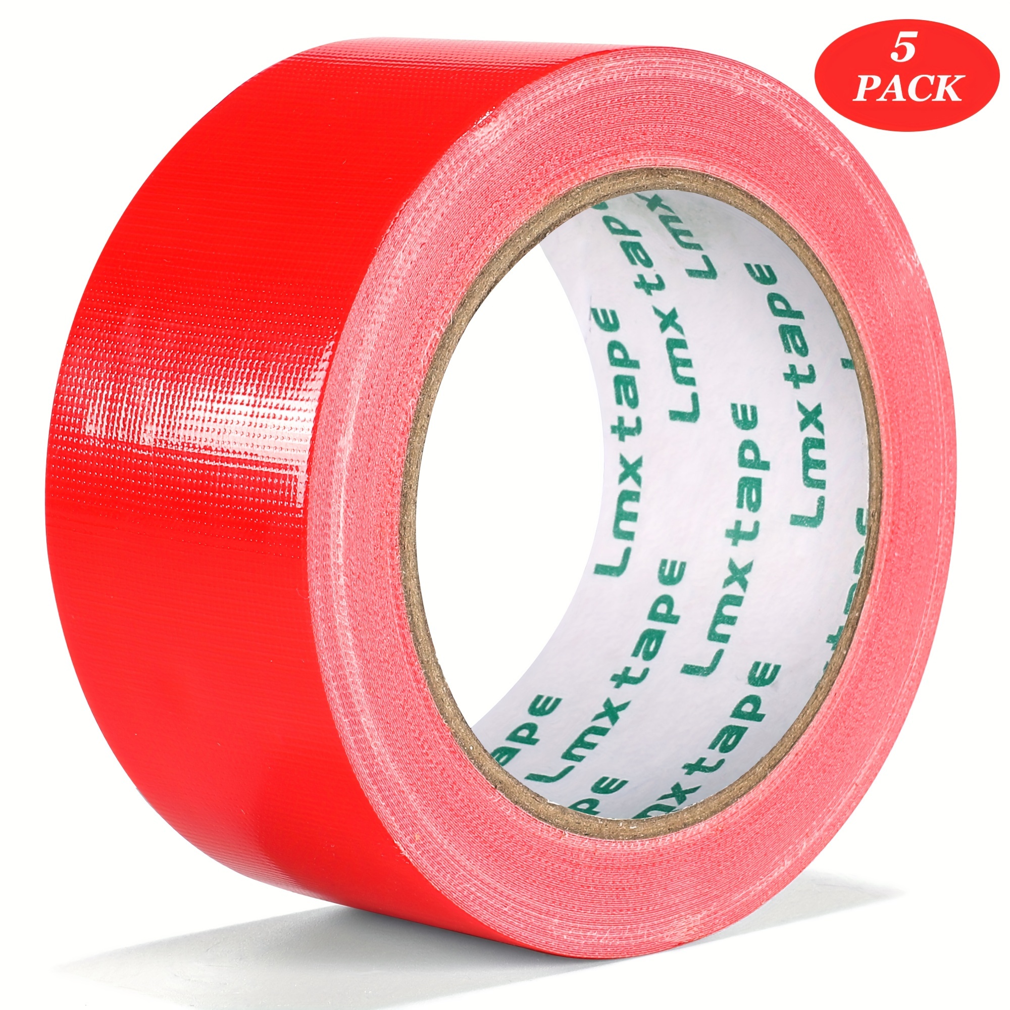 

5 Rolls Of Red Duct Tape, Waterproof Tape For Heavy Duty Bundling, Patching, Building Waterproofing Works