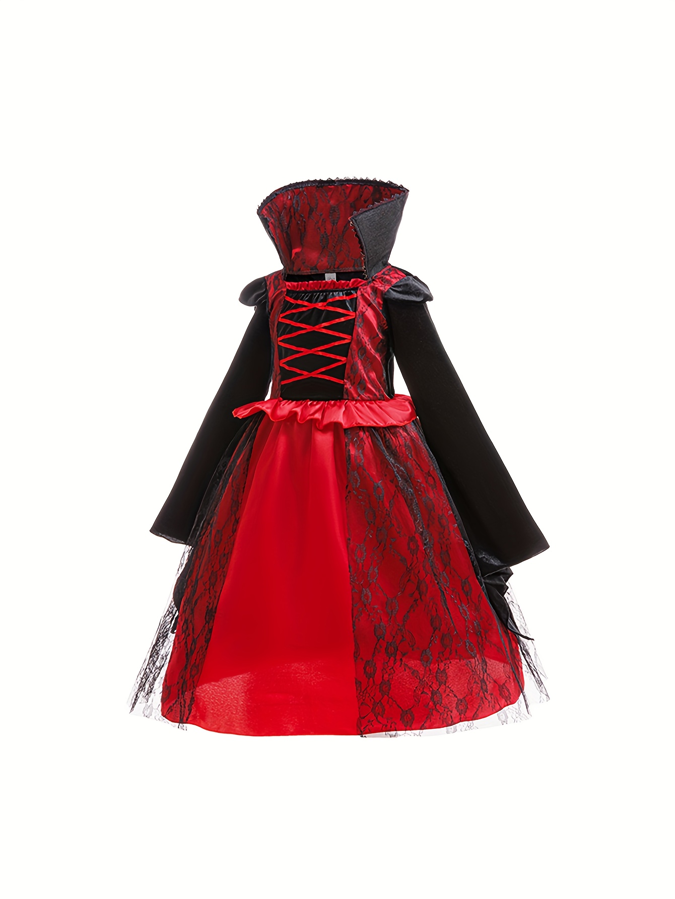 open lace back dress Bat-Inspired Halloween Gothic Lolita OP Dress