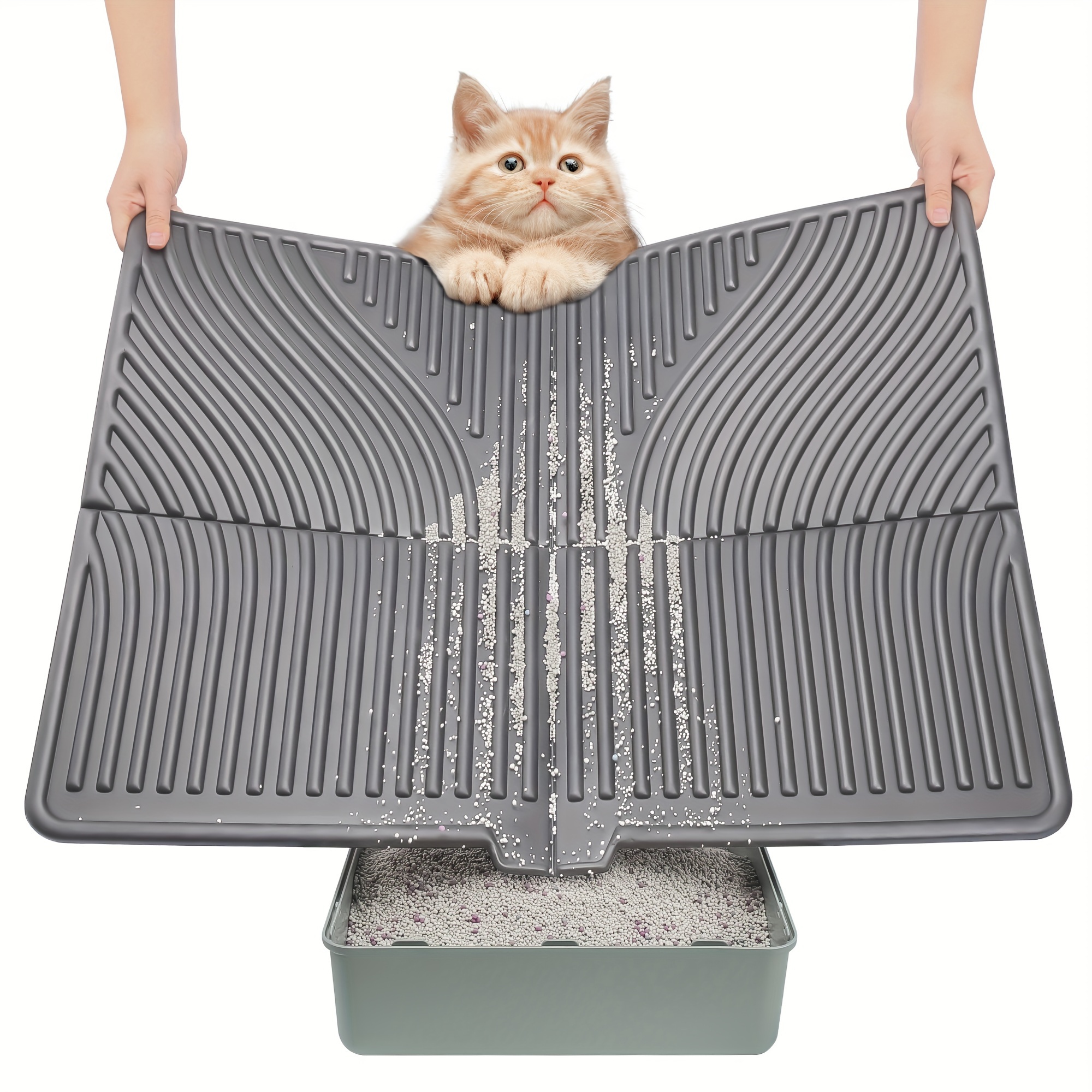 pvc cat litter trapping mat waterproof non slip soft litter Temu