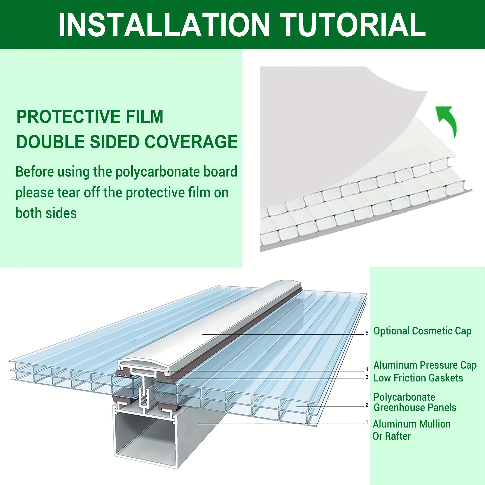 Polycarbonate Roofing Sheet Polycarbonate Greenhouse Panels Polycarbonate Sheets,Clear Acrylic Plastic Sheet,Transparent Shatterproof Outdoor Canopy Roof Carport Frame Replacement Panel,UV Protected