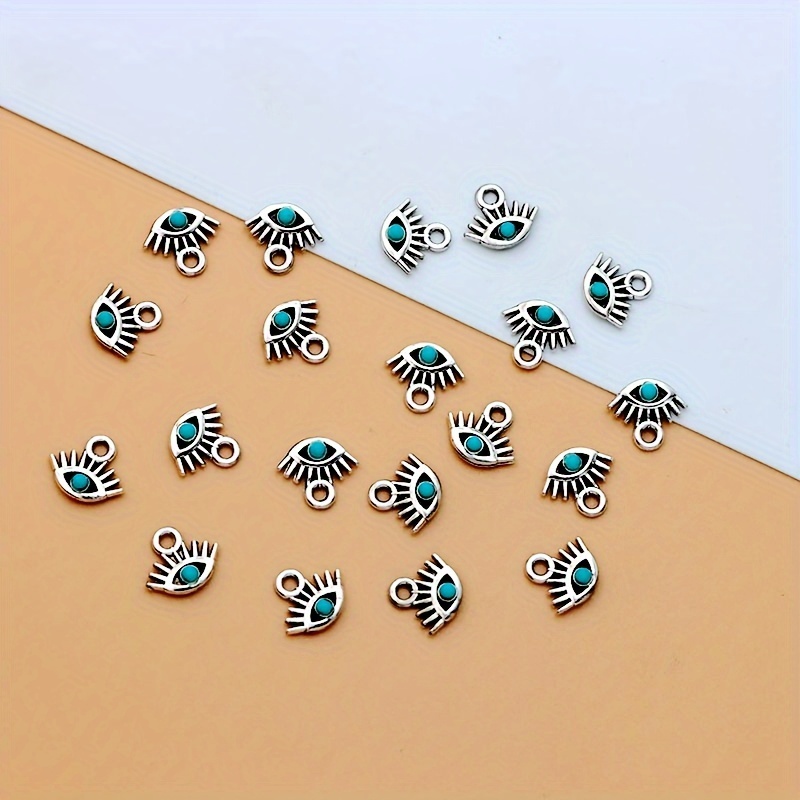 TEMU 15 Pezzi Ciondoli Occhio Blu Antico in di , Pendenti Occhio Blu per Creazione Gioielli Fai da Te, Ideali per Bracciali, Collane, Orecchini e