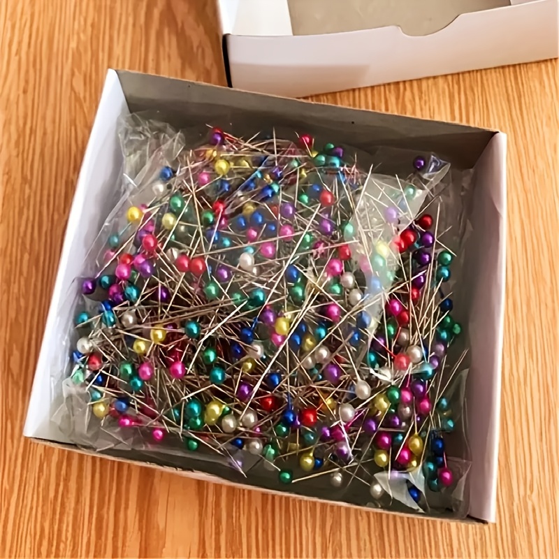 

800pcs Mixed Color Sewing & Quilting Needles With Pearl-like Ball Ends - Crafting & Decorative For Tailoring, Jewelry Diy, Handicrafts