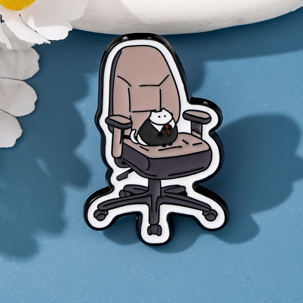 TEMU Pin de esmalte de moda con diseño de gato, para decorar bolsos o como un regalo de joyería único