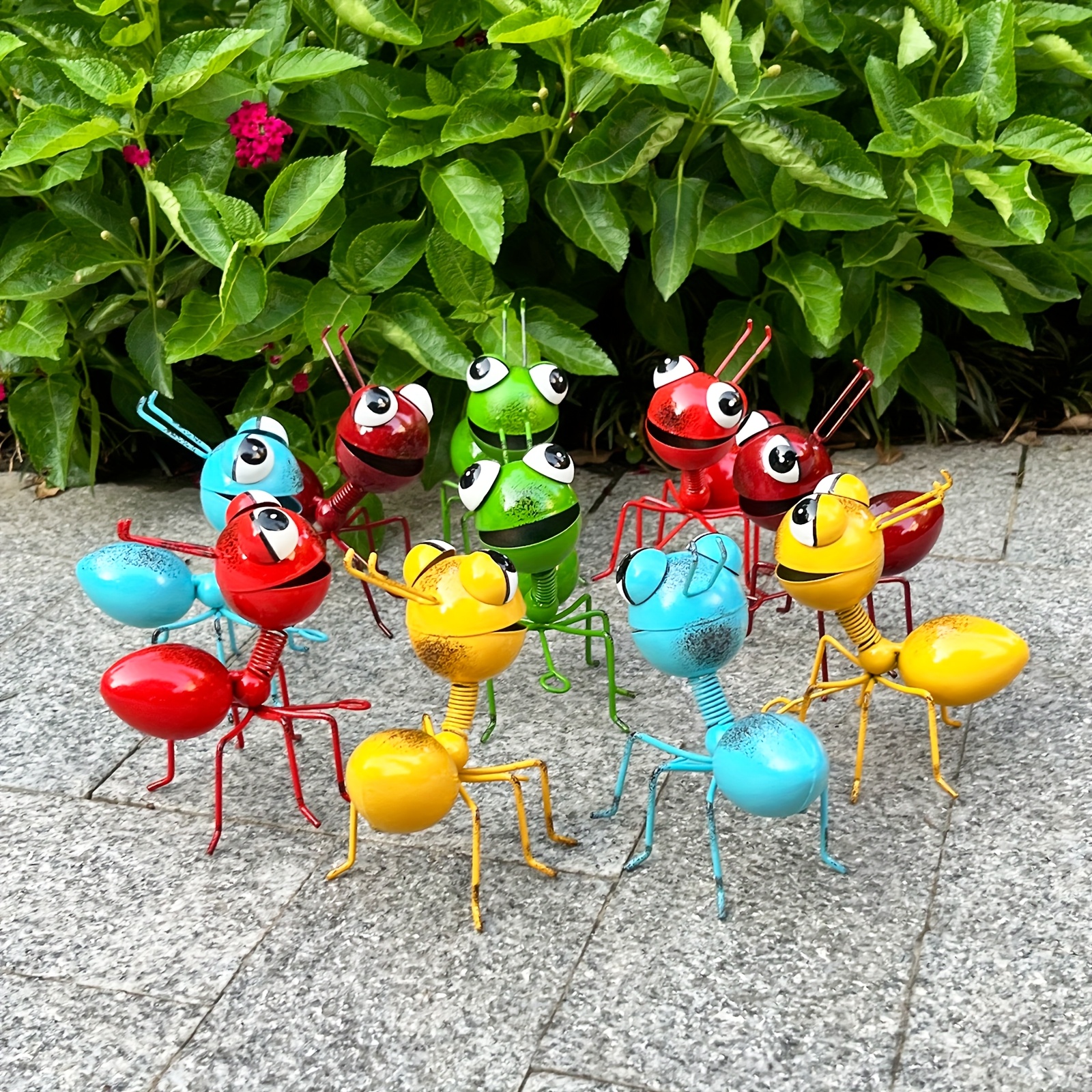 E-shop Outdoor-Statue 5/10 Stück Terrassenkunst Gartendeko für draußen, niedliche Ameisen Terrassendeko, Rasendeko für draußen, Geschenk für Mama für