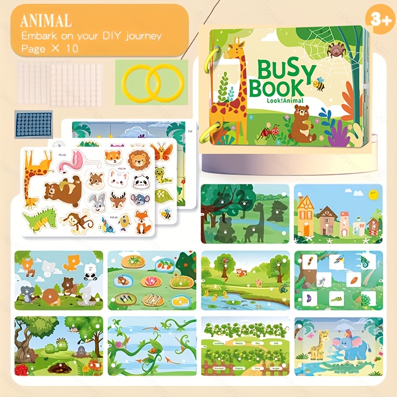1 Interactive Farm Animal Sticker Book | Suitable For 3-6 Year Old Children | Early Development Of Letters And Vocabulary | Durable Paper Material