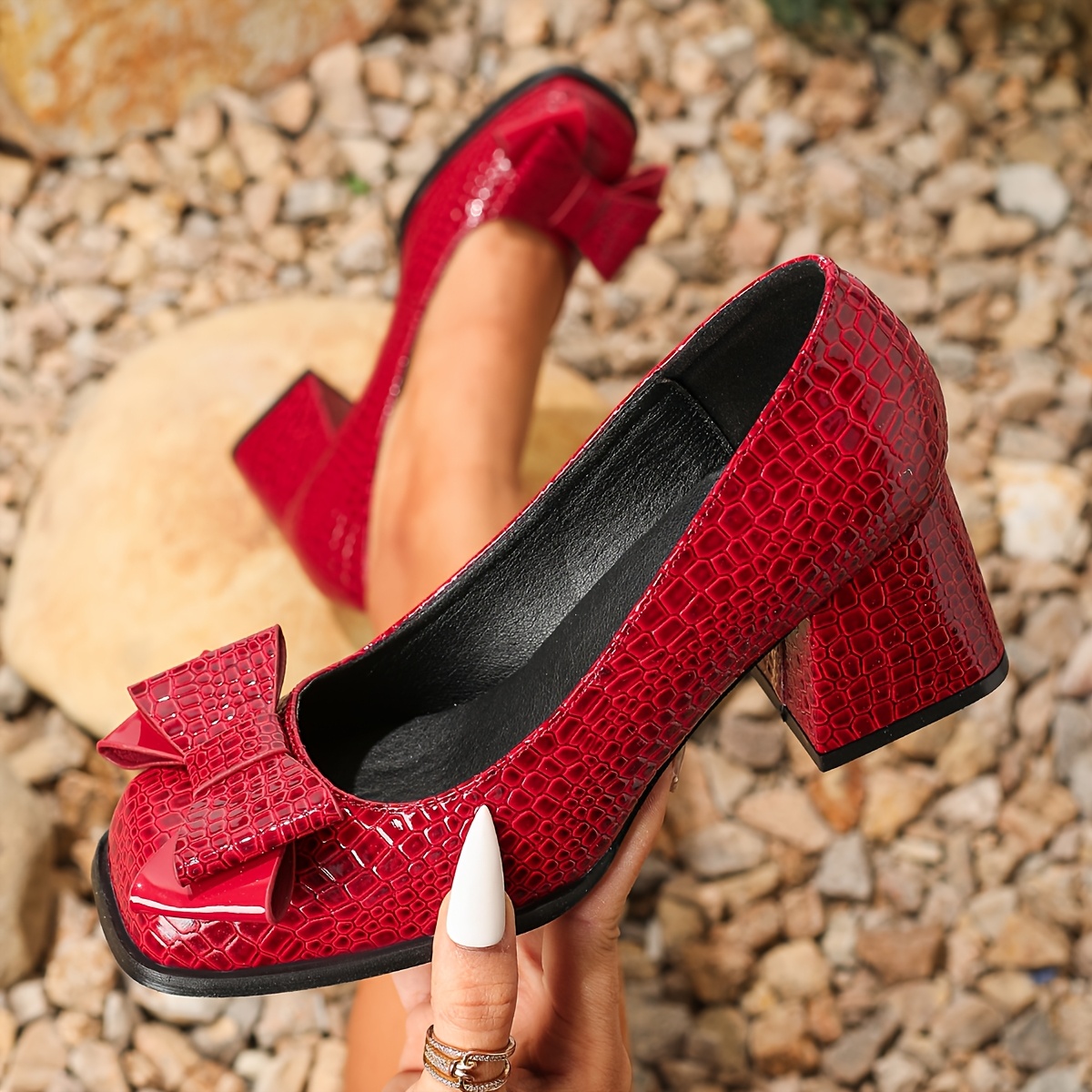 Ankle Strap Round And Square 100 Red Sole Pumps Buy Carlton London
