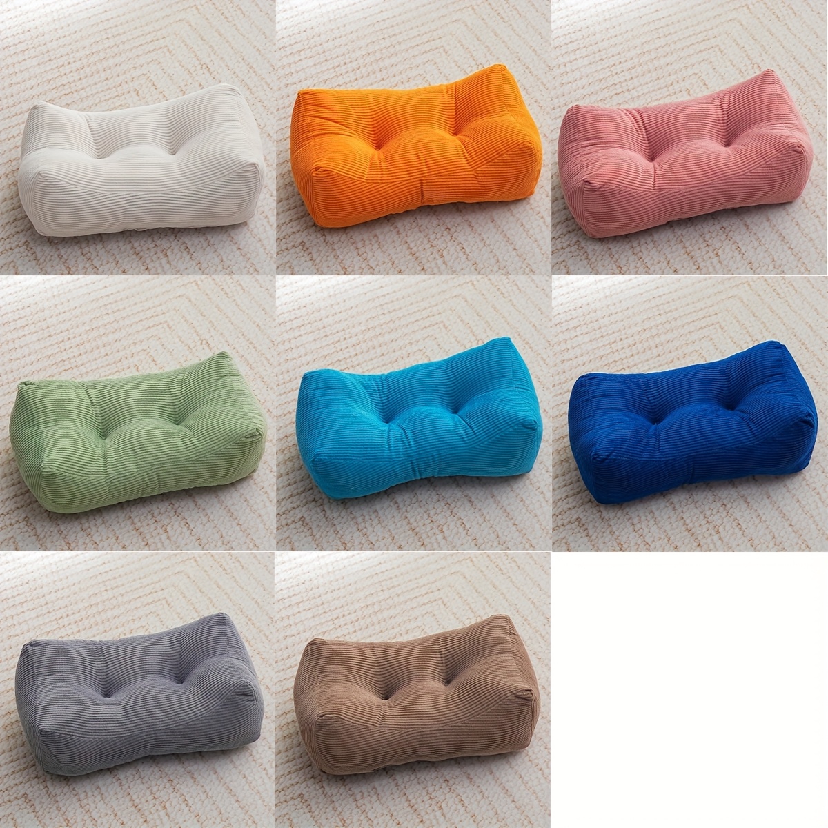 1pc thickened multi functional lumbar support pillow retro style machine washable corduroy fabric suitable for office chairs and home decor   seat cushion with polyester filling backrest nap pillow   used as headrest 20cm 40cm Product details 2