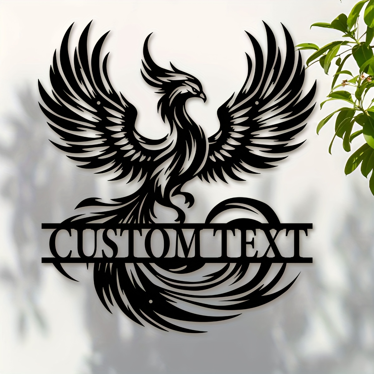 

1pc Personalized Metal Phoenix , Customizable , , Reusable Metal Hanging Decor & , Plaque For Decoration