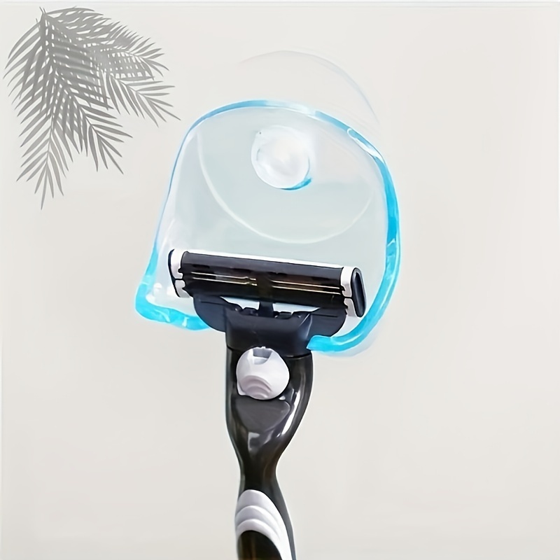 1pc Suction Cup Shaver Holder, Wall-Mounted Bathroom Organizer