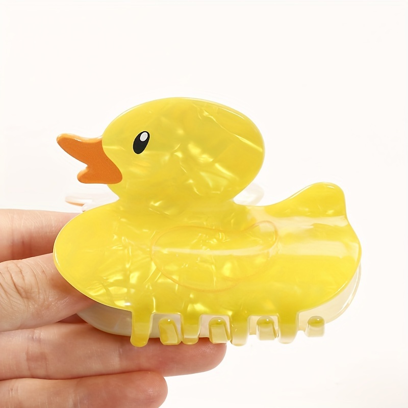 Image of 1pc Yellow Duck Style Hair Claw Clip Hair Clip For Women Christmas Gifts Hair Additions