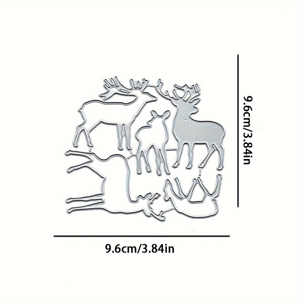Image of 1pc Deer Metal Frame Pattern Cutting Die For Paper Card Scrapbooking Greeting Card Album Crafts Decorative Metal Cutting Die