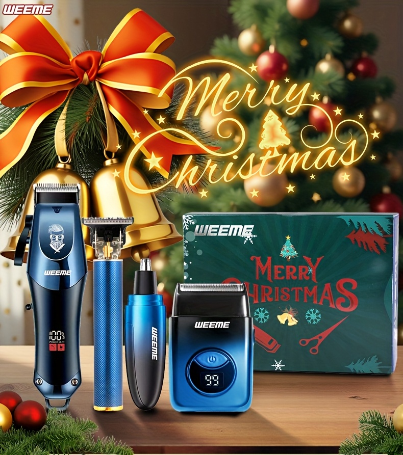 4pcs mens cordless hair clipper kits usb charging electric hairdresser household car travel use ramadan birthday gifts   men husbands or   barber kits barber tools Product details 0